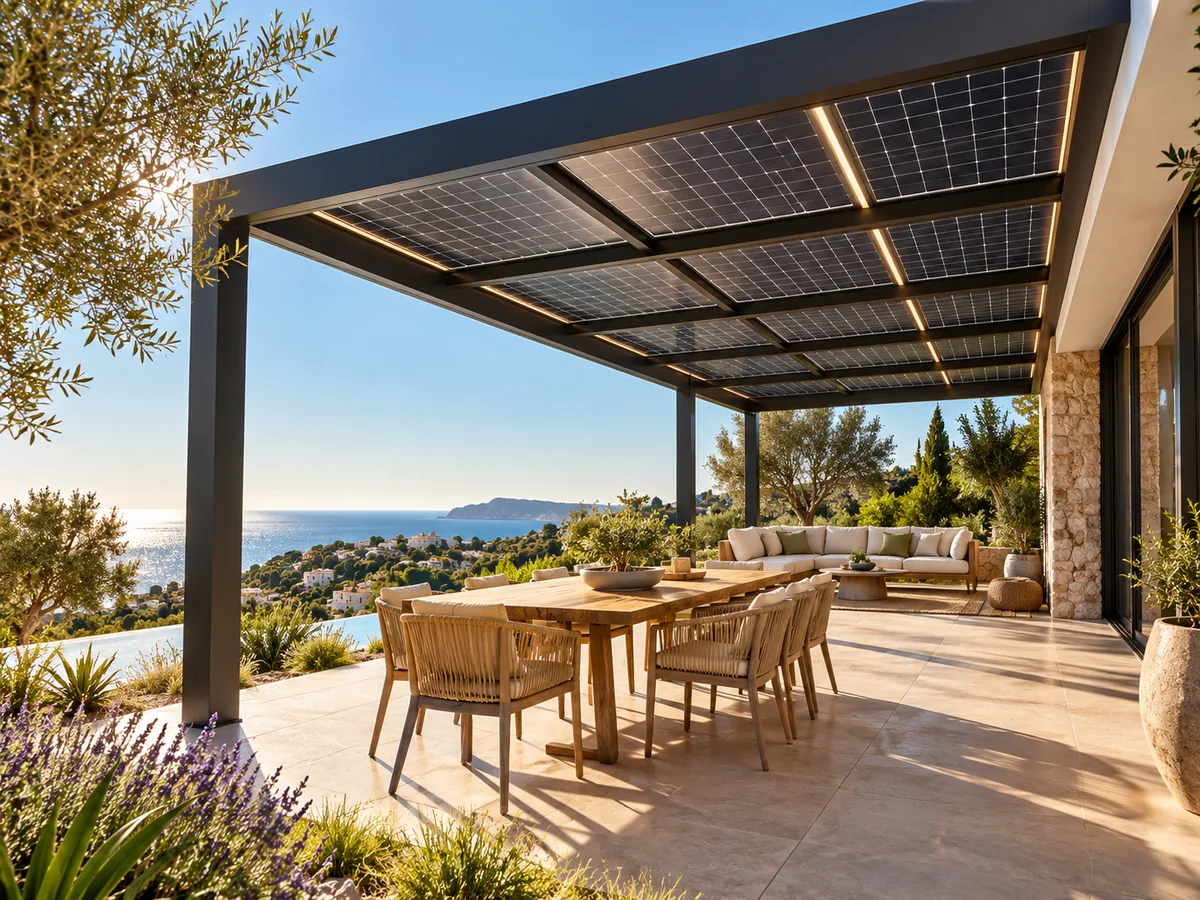Pérgola autoportante de diseño para jardín o terraza
